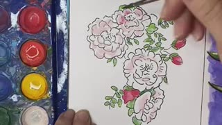 DIY Watercolor Roses