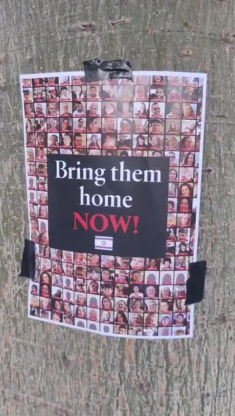 Sending a message to all those people destroying posters of Israeli this is great