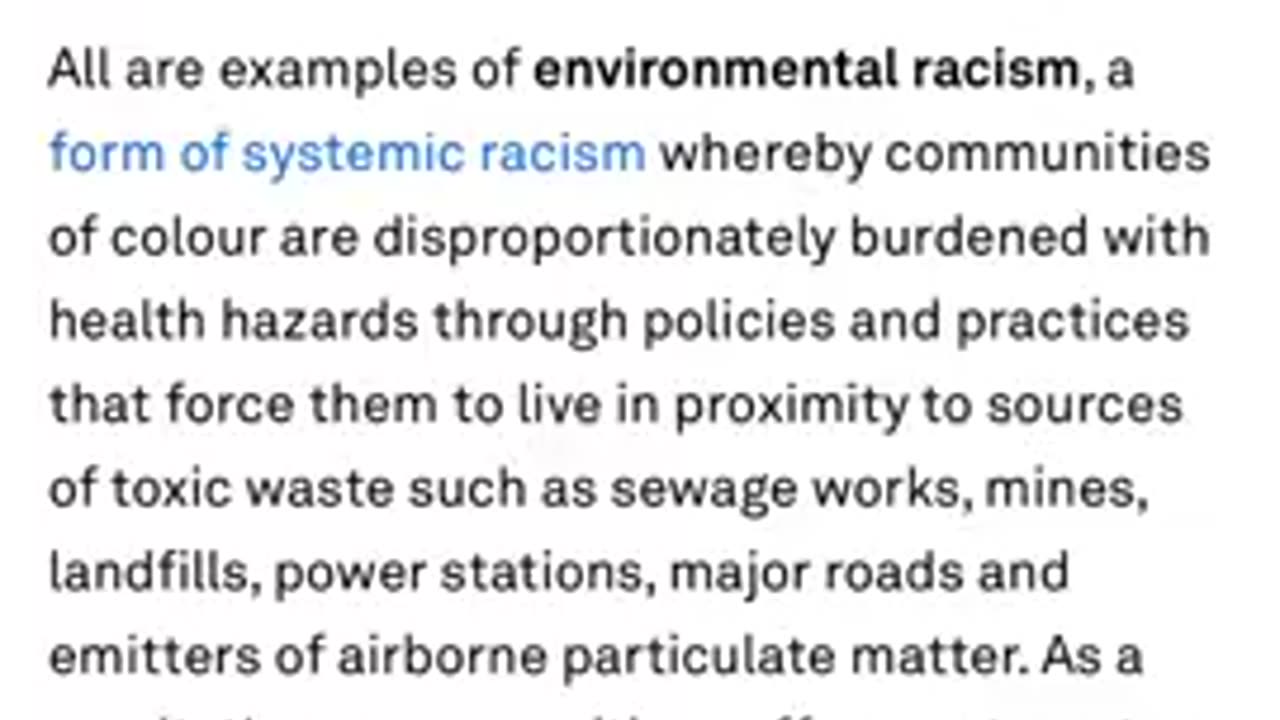 Bill C-226 - Canada's Environmental Racism Bill.