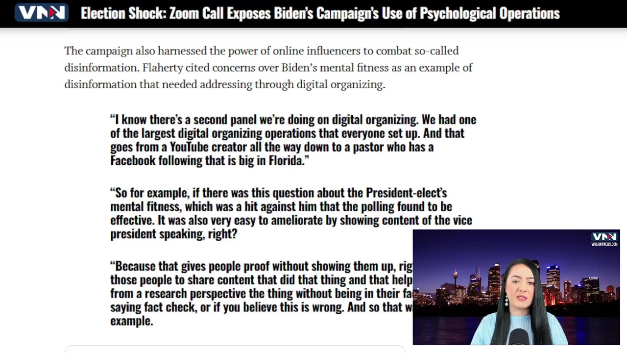 Shocking Zoom call exposes Biden campaign’s use of psychological operations.