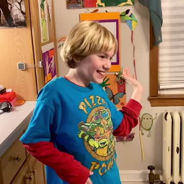 Desmond dancing to George Clinton & the Parliament's "Atomic Dog"