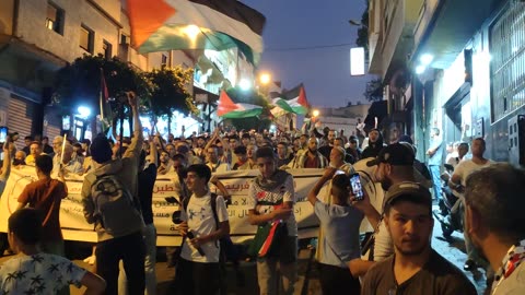 يا للعار يا للعار مسيرة احتجاجية ضد استمرار الإبادة الجماعية بغزة طنجة 12 09 2024