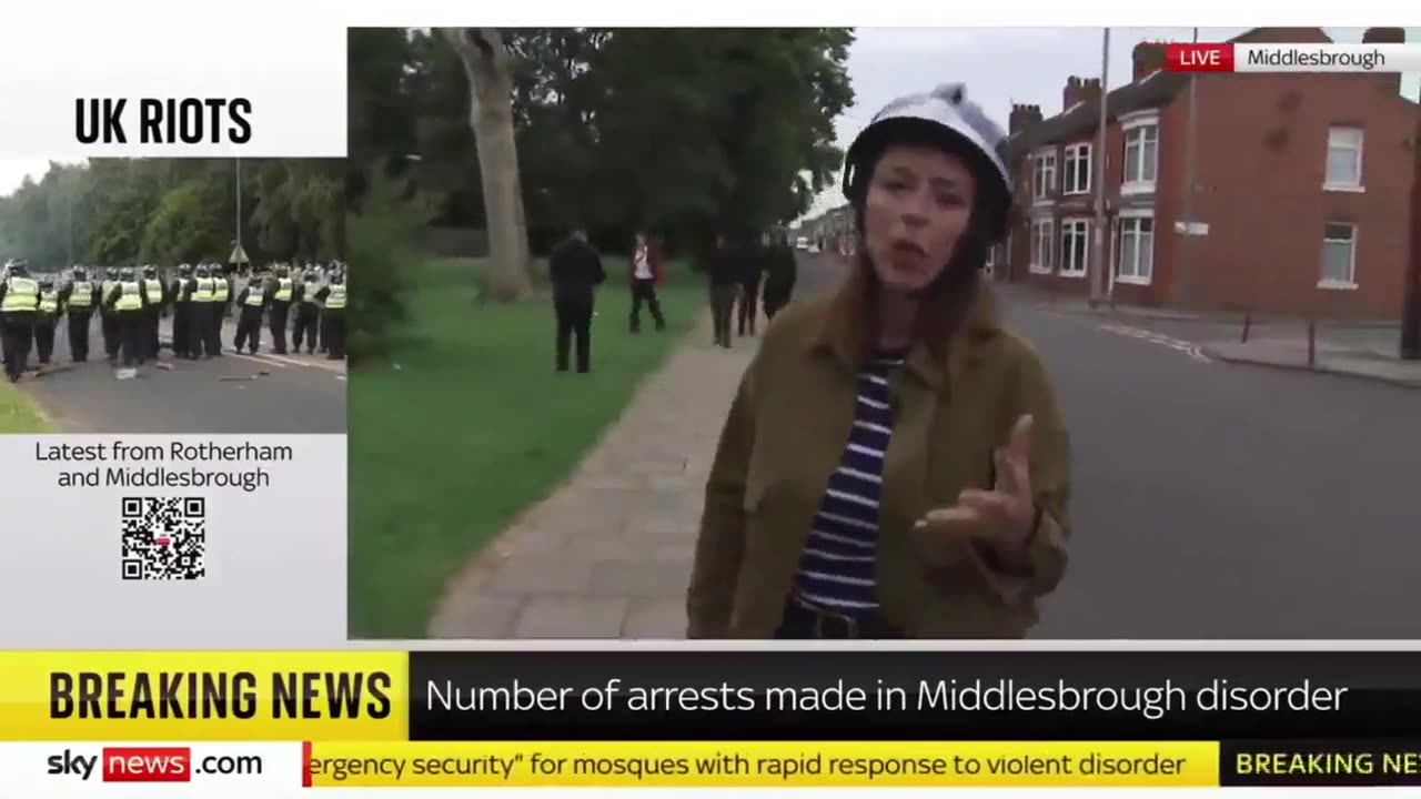 This fake news “reporter” in England is saying WHITE PEOPLE are rioting…