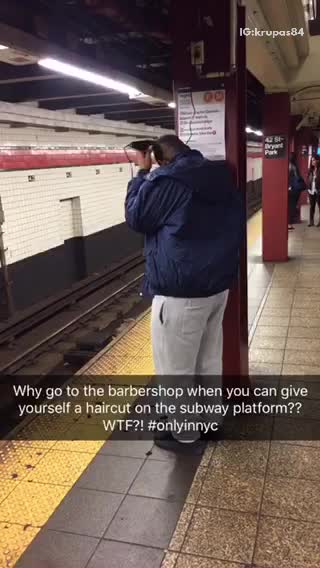 Why go to the barbershop when you can give yourself a haircut on the platform