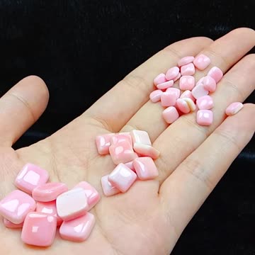 Princess spiny oyster cabochon size 6mm 8mm 10mm square shape loose beads 06