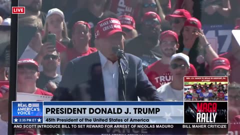 TRUMP TAKES THE STAGE AT RALLY IN WILMINGTON NC