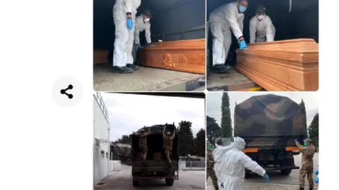 La sceneggiata delle bare di Bergamo