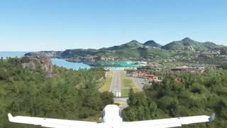 St Barts Landing Challenge - Diamond DA-40 - Microsoft Flight Simulator