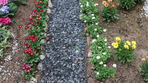 The road made of flowers is so beautiful