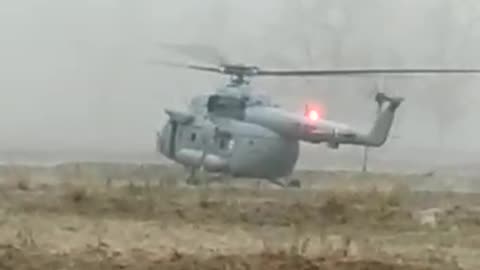 SOLDIERS HELPED WITH HELICOPTER