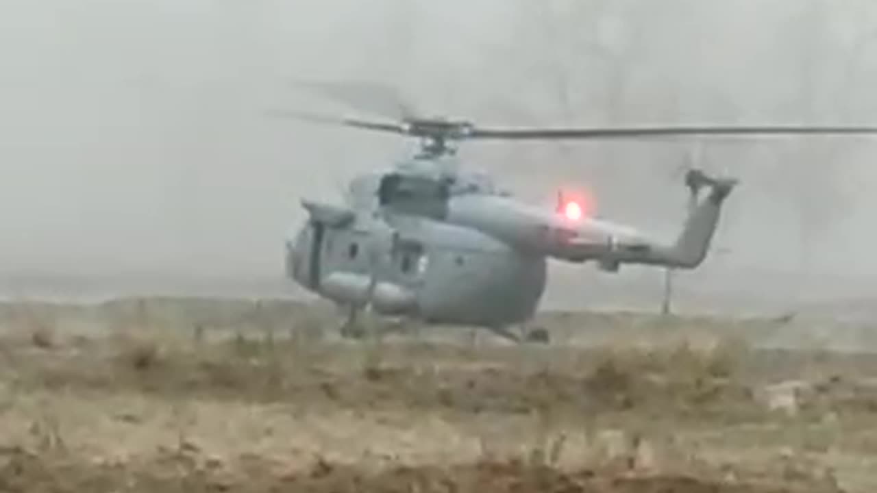 SOLDIERS HELPED WITH HELICOPTER