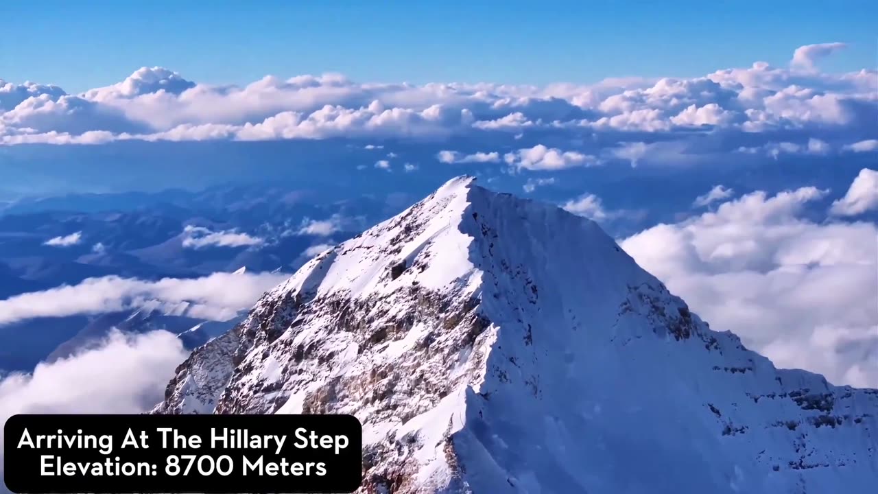 The summit of Mount Everest with a wonderful 4-minute drone ride.v