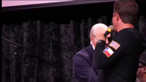 Shane Gillis as Donald Trump and Adam Ray as Joe Biden appear on Tony Hinchcliffe’s comedy show.