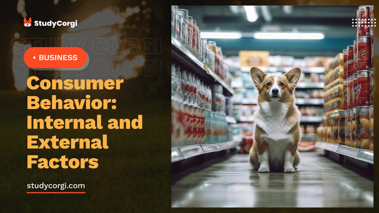 Consumer Behavior: Internal and External Factors - Research Paper Example