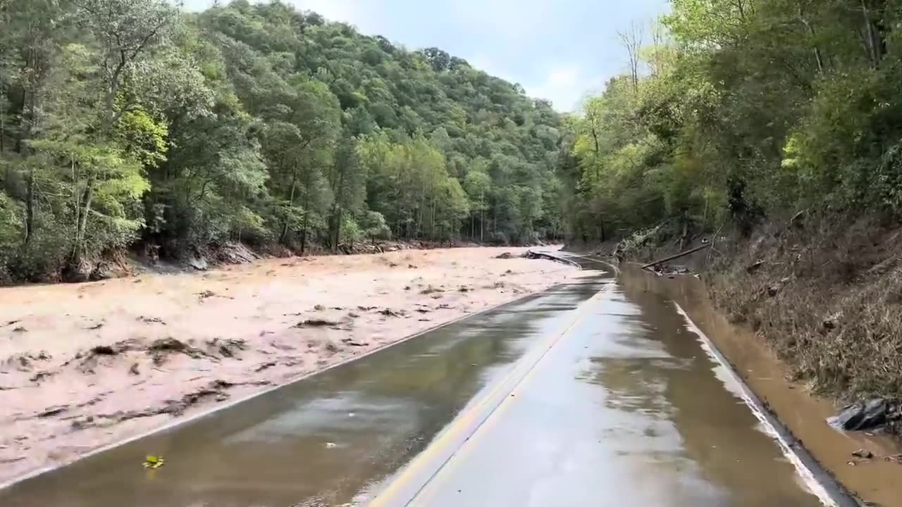 Dam breach? - Yancey County Burnsville, NC flood 2024, Jay-Paul Thibault