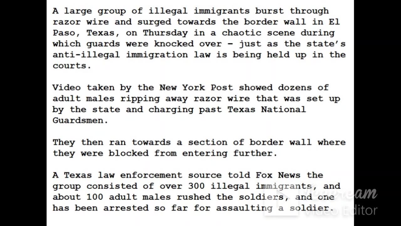 24-0321 - Illegal Immigrants Storm US border in El Paso