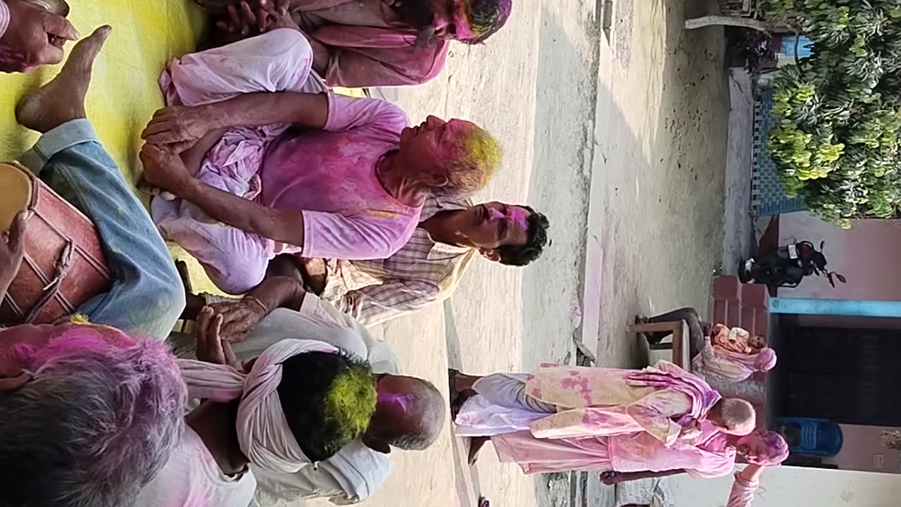 Indian Village Holi celebration