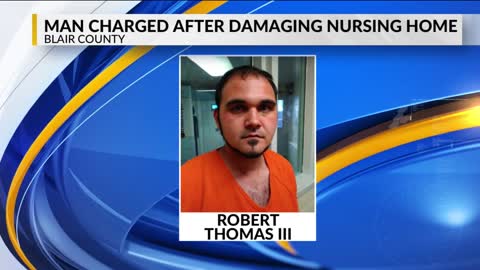 Altoona man damages nursing home, crashes truck in yard