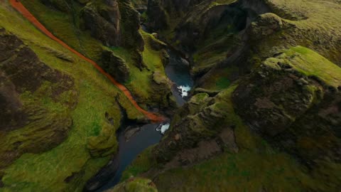 FPV Drone Flight through Beautiful Iceland Canyon