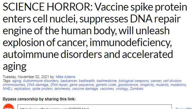 Swedish Scientists know about C-19 vaccine damages to DNA repair mechanism. Why give it to children?