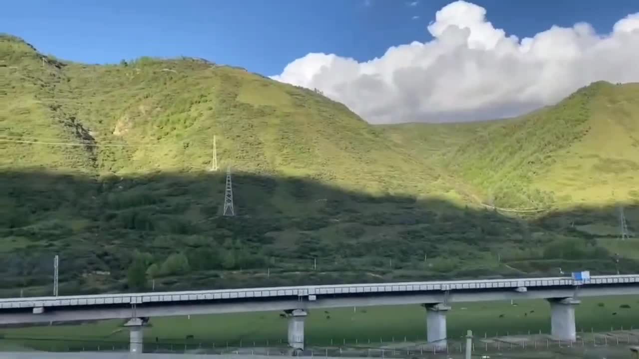 Beautiful view, white clouds