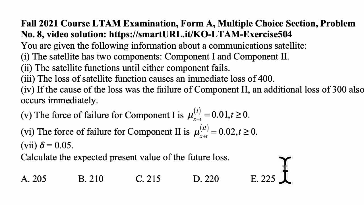 Exam LTAM exercise for December 14, 2021