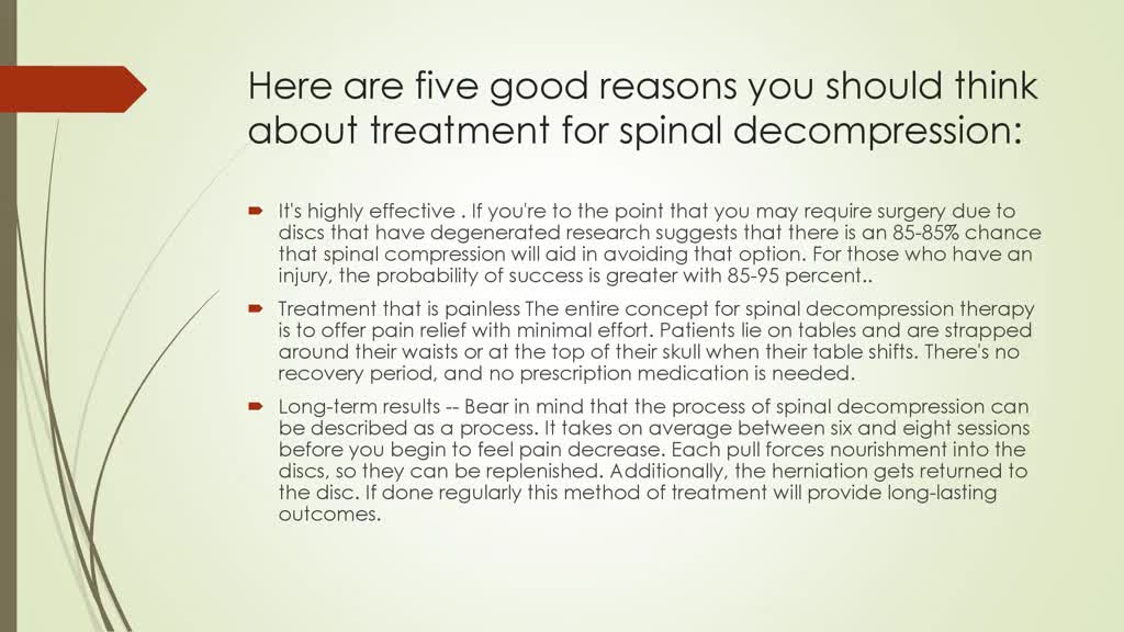 5 Benefit of Spinal Decompression