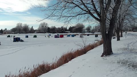 Ice shack village