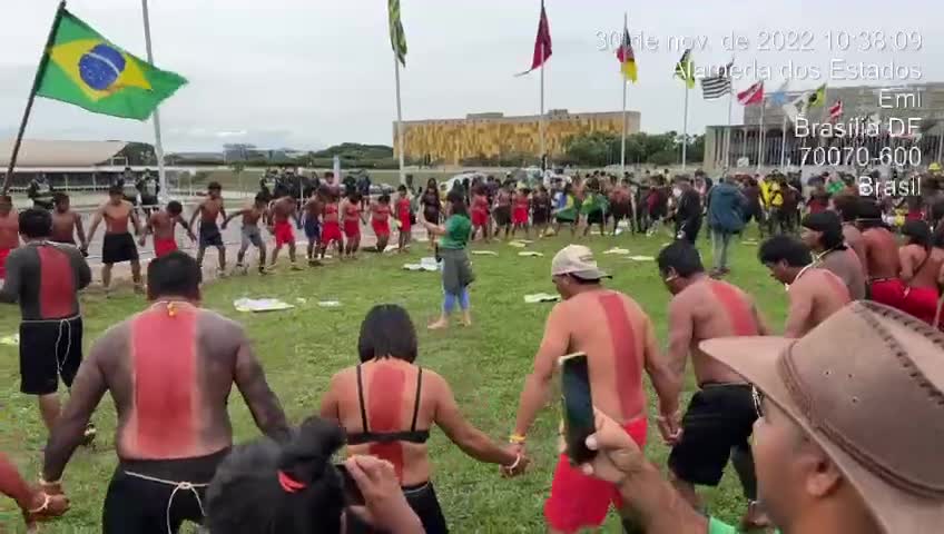 Brazil Indians protest at the Capitol