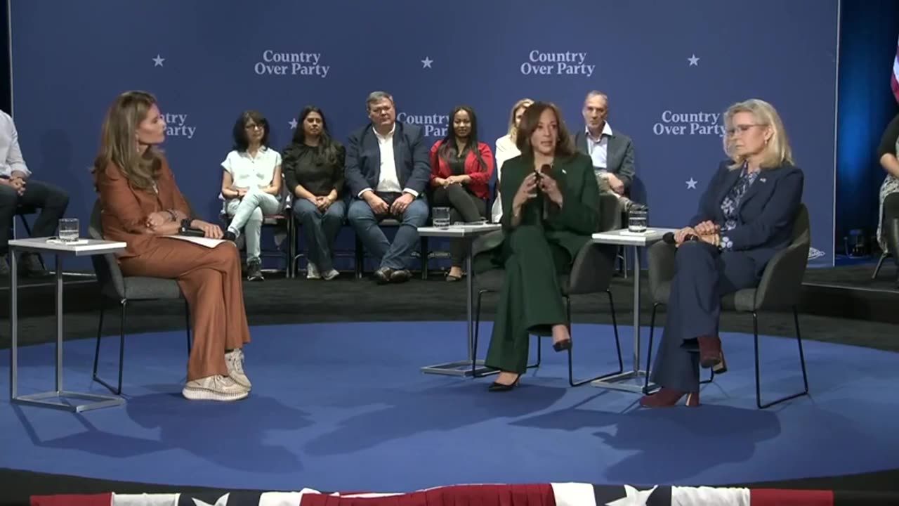 Kamala reprises her cringe "duality of democracy" bit