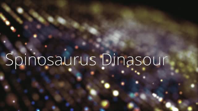Spinosaurus Dinasour caught on camera