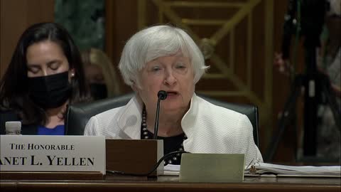 Treasury Secretary Janet Yellen testifies at a Senate budget hearing