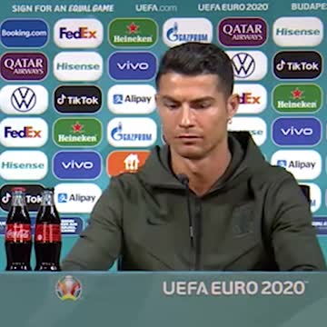 Cristiano Ronaldo HATES Coca-Cola..watch and see