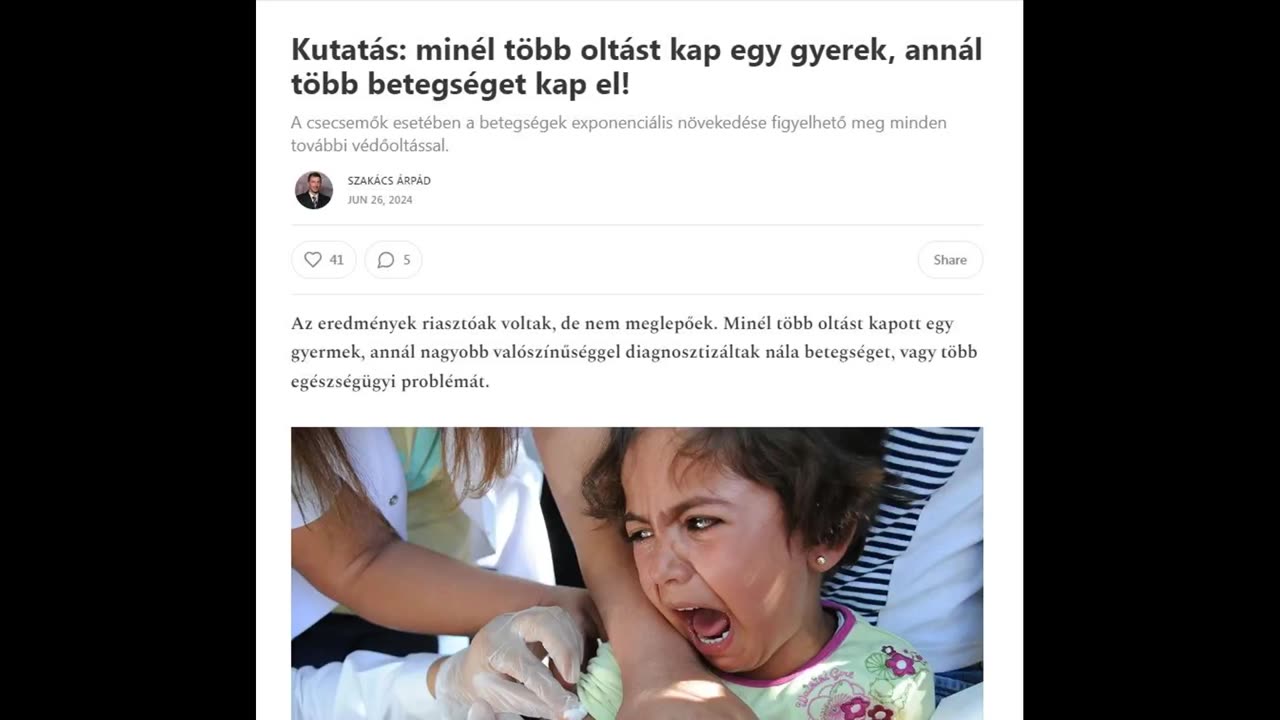 Minél több oltást kap egy gyerek annál több betegsége van