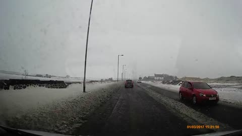 DASHCAM FOOTAGE SPRAYED BY SNOW BY POLICE