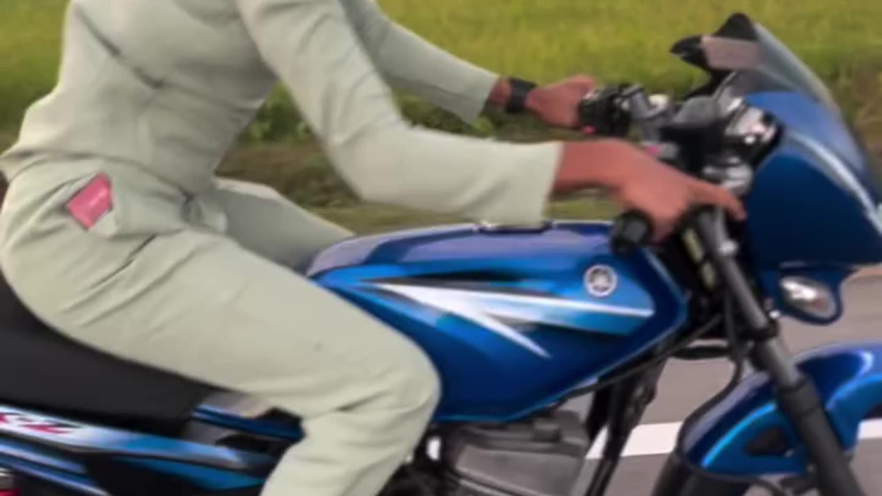 Enjoying his own ride :)