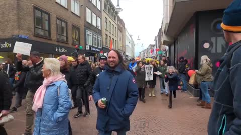 Thousands of Dutch Protesters Take to the Streets of Nijmegen to Demonstrate Against the Government