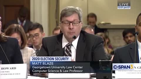Georgetown University Law Professor Matt Blaze Election Integrity