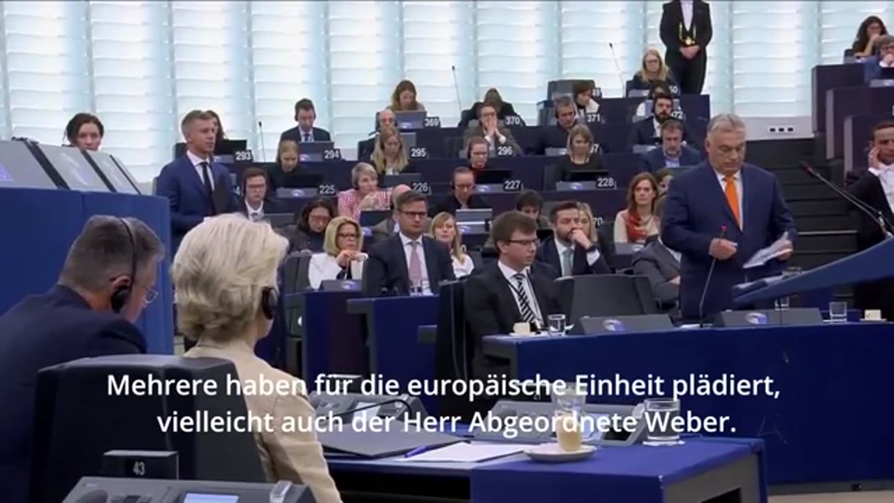 Orban zerschmettert, Von der Leyen und Weber o9.10.2024 🇭🇺UT🇩🇪