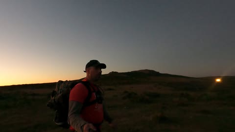 Starting my hike to Ripon Tor. Need to put my head torch on