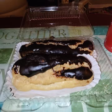 Eating Éclair From Bartz Bakery, Dbn, MI, 11/3/23