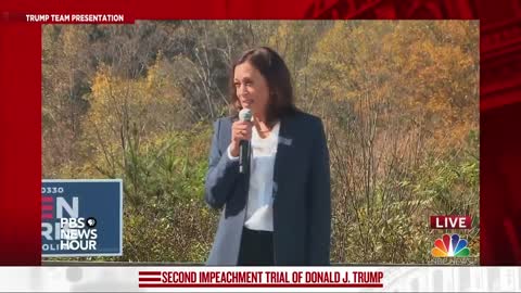 Trumps impeachment defense plays video of Dems calling for violence.