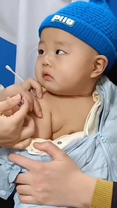 Cute baby Injection Shot