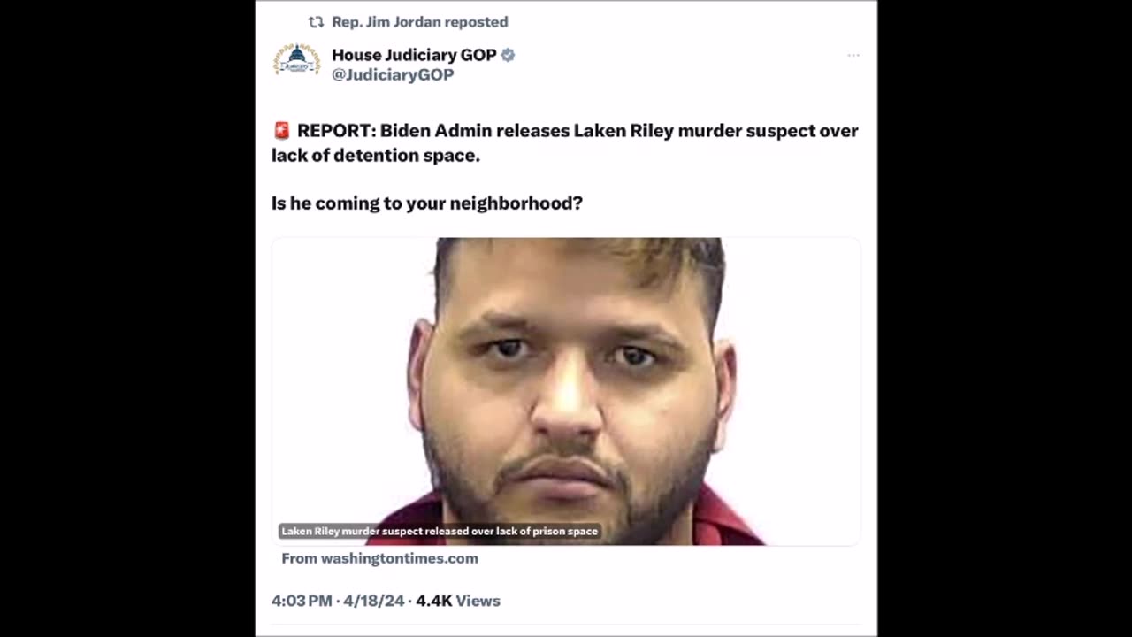 WTF - Obiden releases Laken Riley's killer