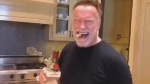 Arnold Schwarzenegger's protein shake