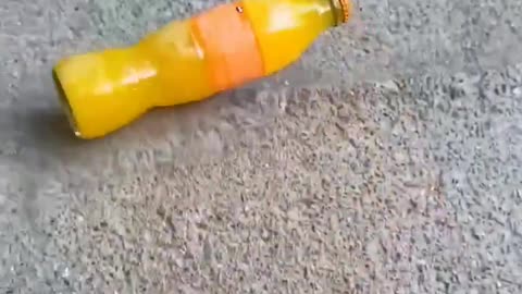 Crushing Bottles on stairs