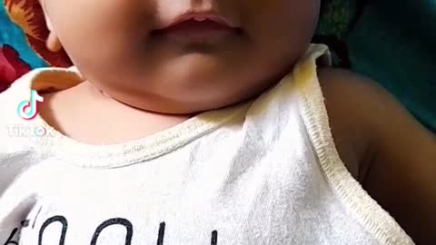 Cute baby sleeping relaxed