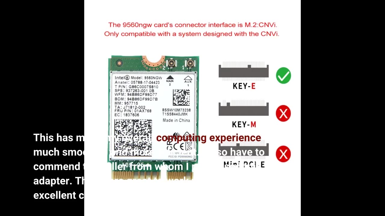 Intel Wireless AC 9560 Single Pack (9560NGWG)