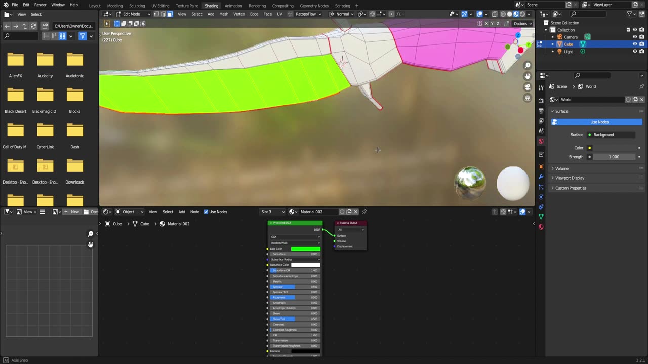 Blender 3D Art (bowie knife)