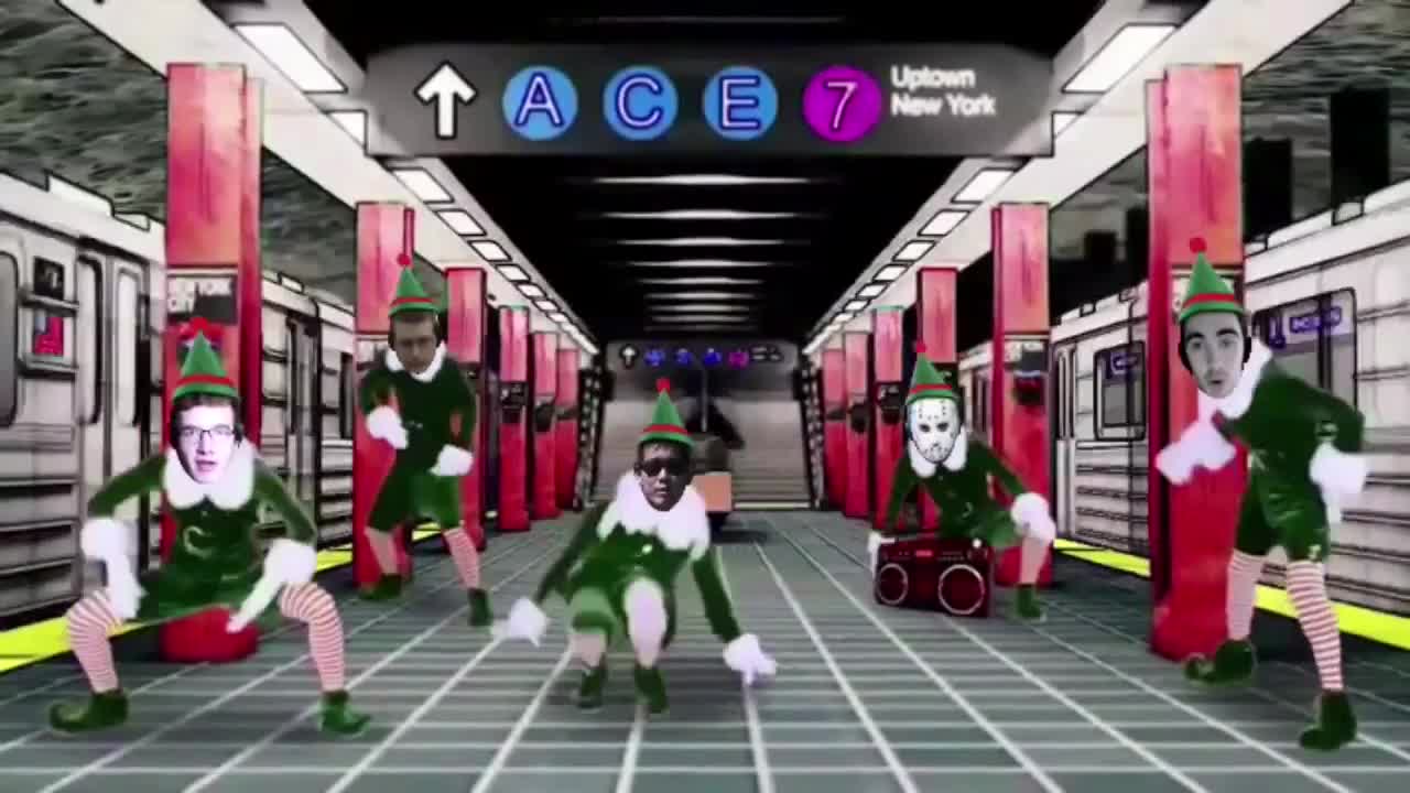 Vanoss,Nogla,Wildcat,Delirious,Minilad. Elf dance (OFFICIAL)